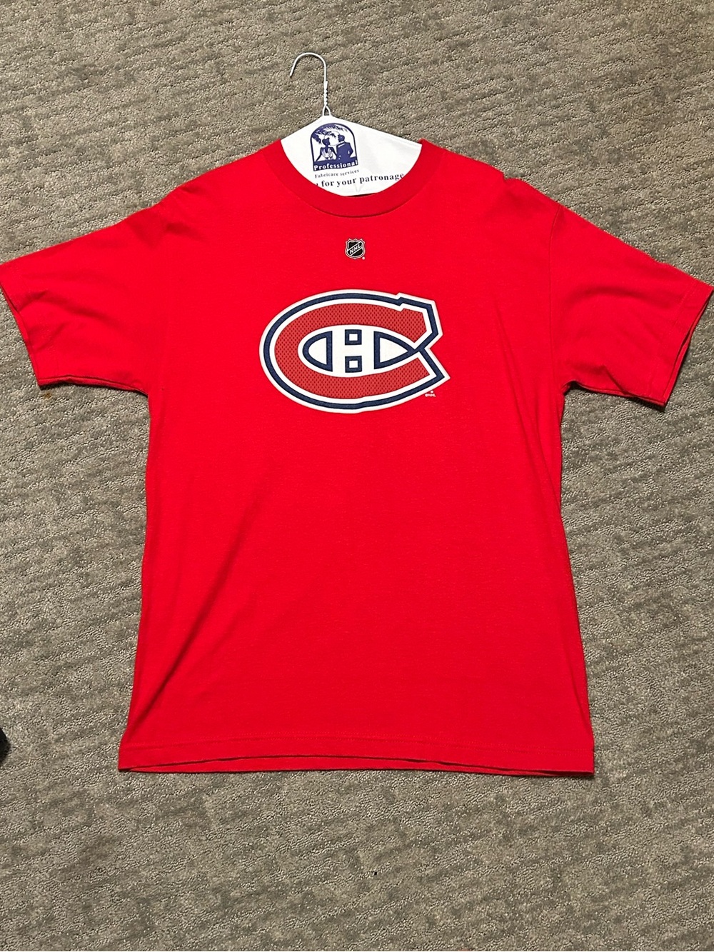 Reebok Red Montreal Canadiens Logo Tee